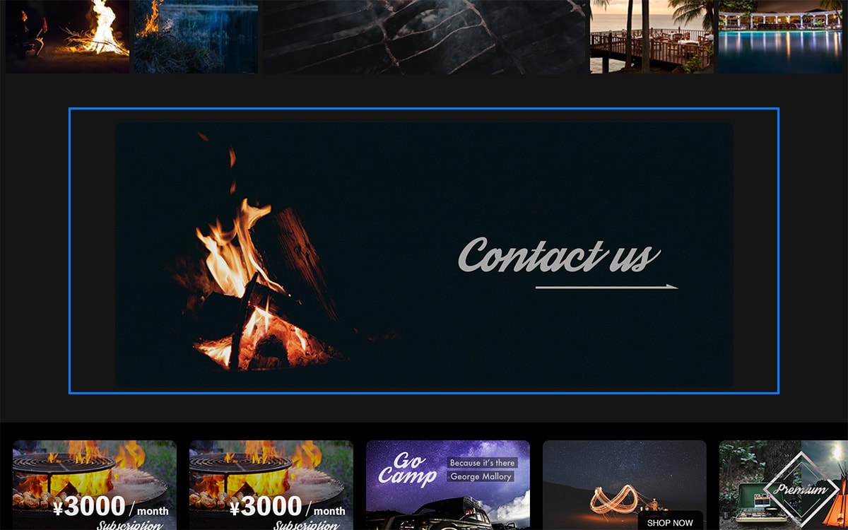 TOPページ Contact Usエリア