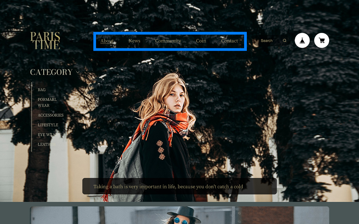PC:メニュー文字色
